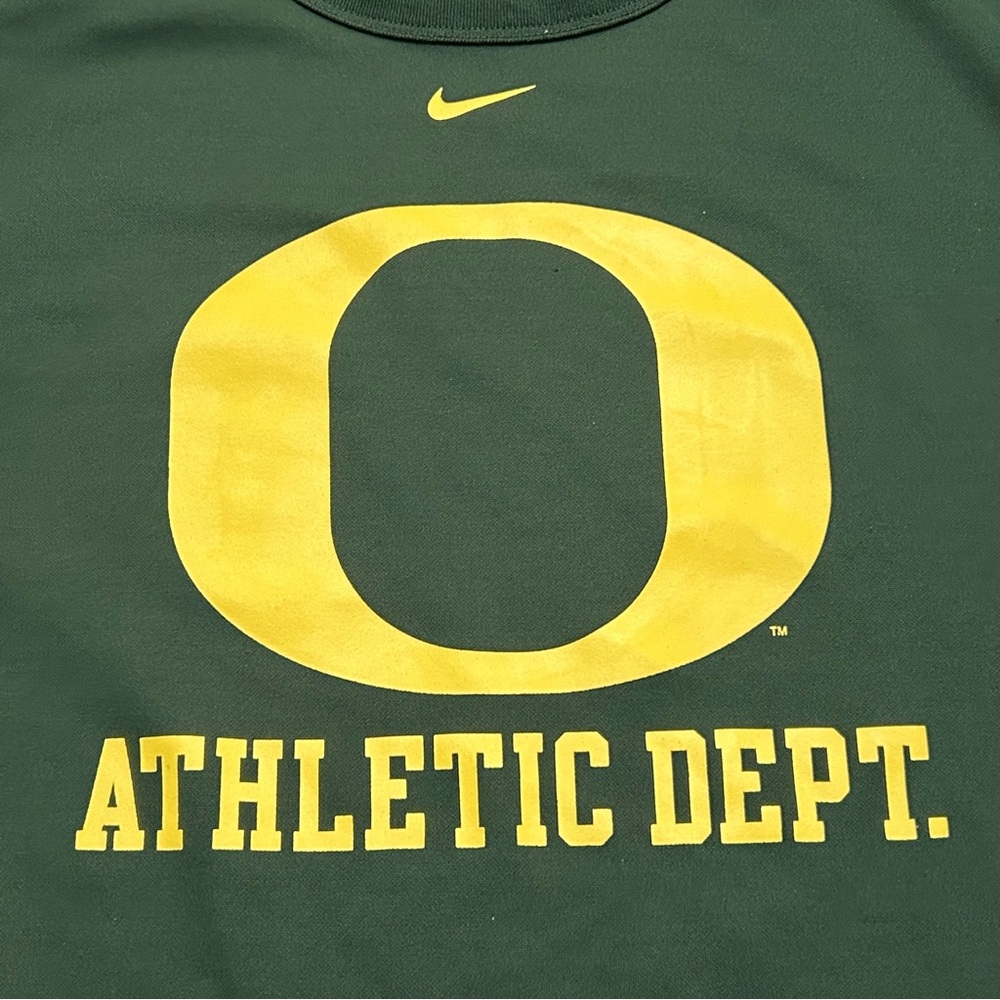 Vintage Nike Oregon Ducks Shirt Mens L Y2K Green Yellow Long Sleeve Athletic Vtg - Picture 3 of 8